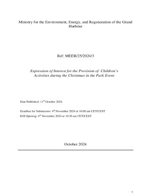 Expression of Interest for Children's Activities