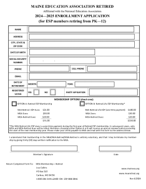 2024—2025 Enrollment Application