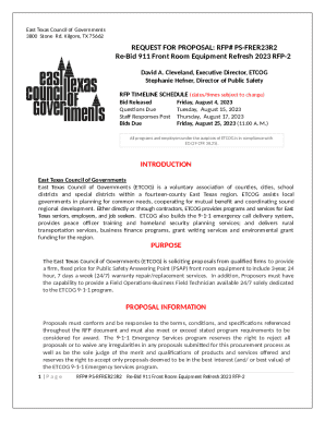 REQUEST FOR PROPOSAL: RFP# PS-FRER23R2