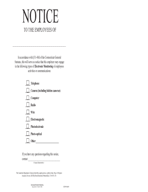 Sample notice of paid sick leave - ct.gov