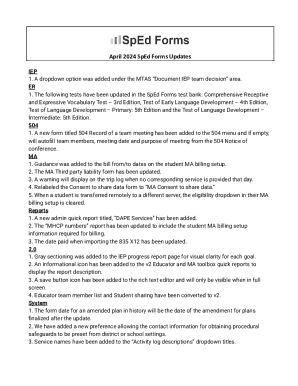 UpdatesSpEd Forms