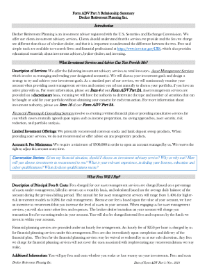 Decker Retirement Planning Inc. Form ADV Part 3