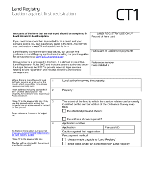 Form AP1 - Registration of An Easement