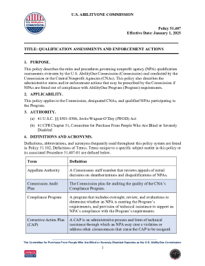 U.S. AbilityOne Commission Issues Compliance Policy ...