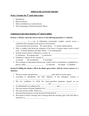 Module Iii: Systems Theory