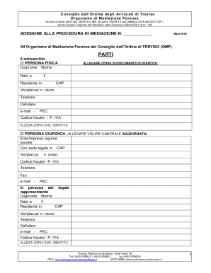 Con si gli o d el lO rd in e d egli Avvo cati d i T r evi so