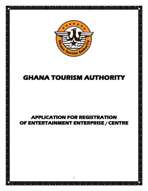 tourism (registration and licensing of food, beverage and
