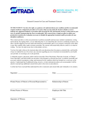 General Consent for Care and Treatment