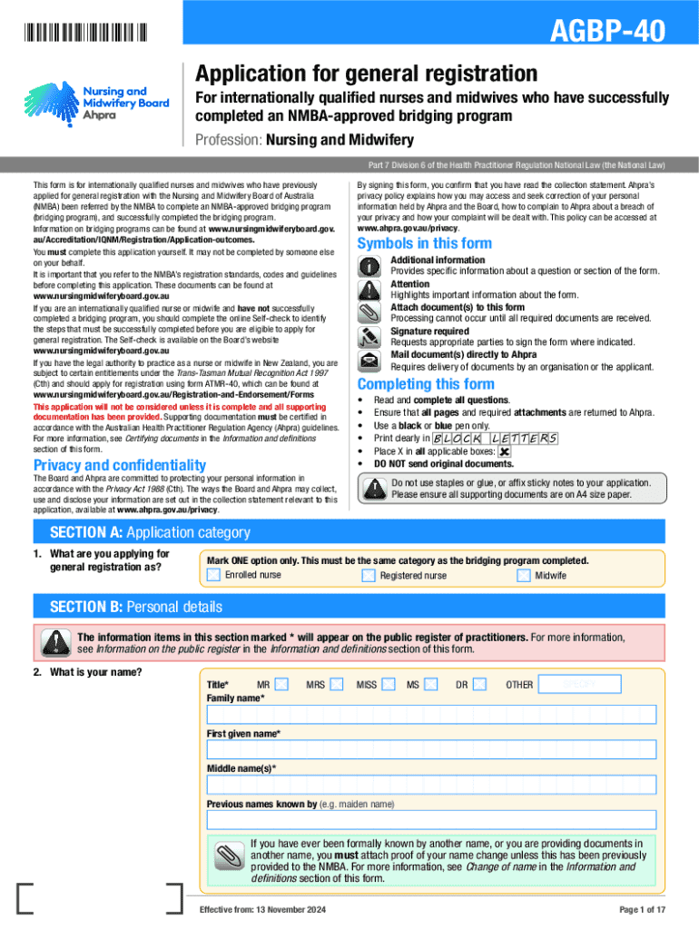 ahpra nursing general registration Preview on Page 1