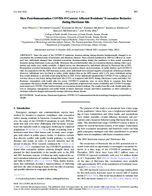 How Post-immunization Covid-19 Context Affected Residents’ Evacuation Behavior During Hurricane Ida