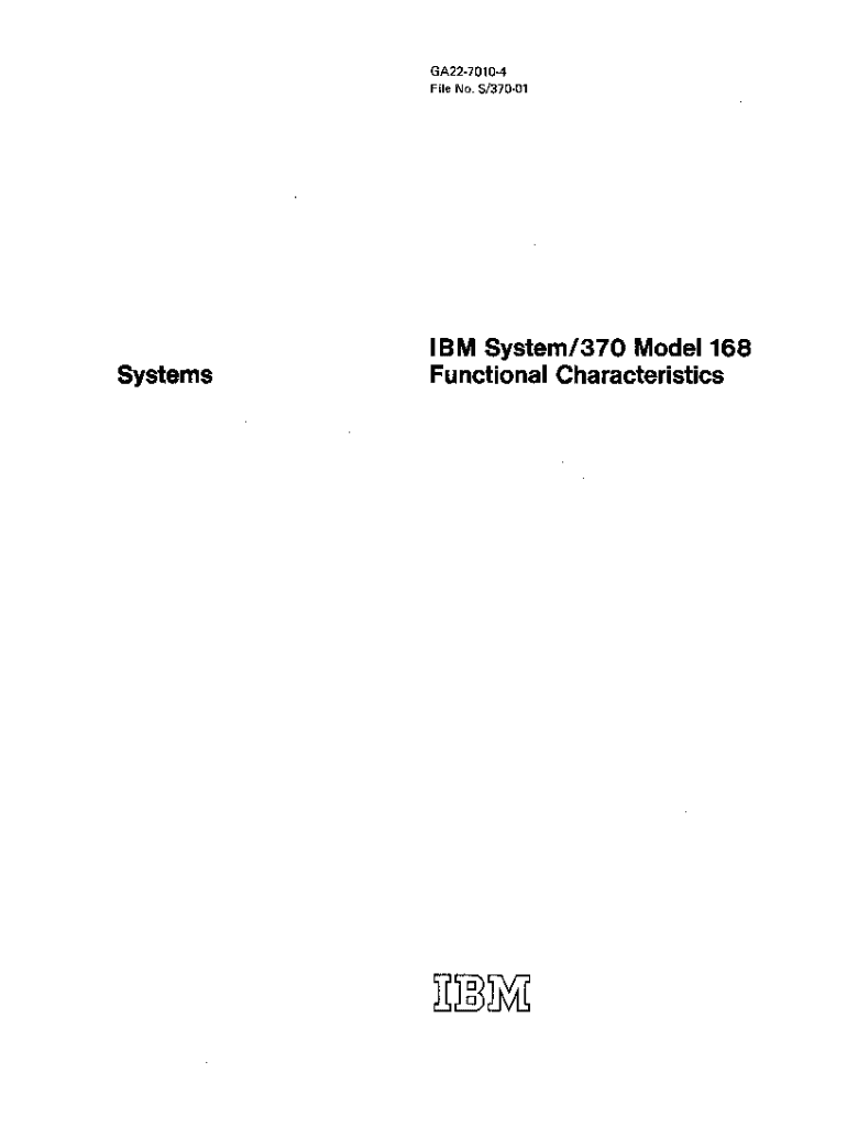 Fillable Online Guide to the IBM System/370 Model 168 Fax Email Print ...