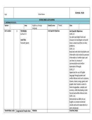 Microcurricular Planning