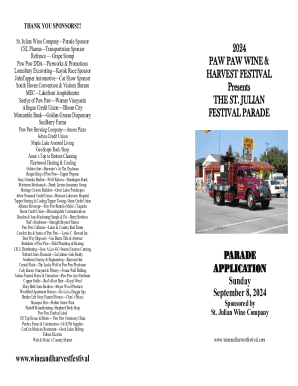 2024 St. Julian Festival Parade Application