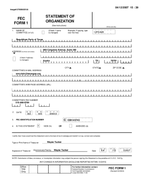 Fec Form 1