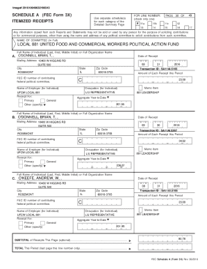 Schedule a (fec Form 3x)