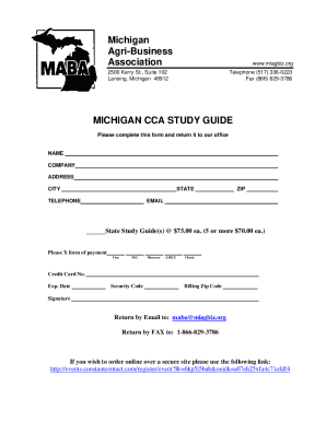 Cca Study Guide Order Form