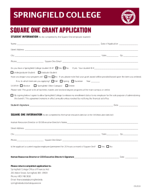 Square One Grant Application