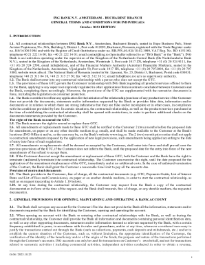 General Terms and Conditions for Individuals