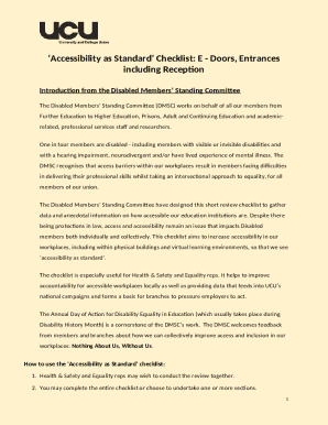 Accessibility as standard checklist - E. Door Entrances ...