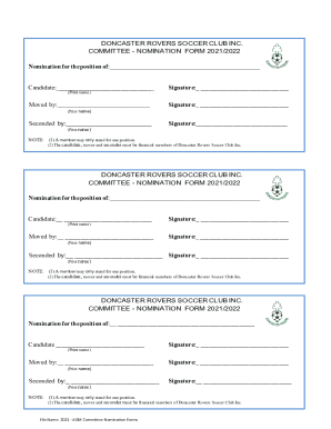 Committee Nomination Form