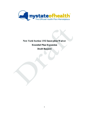 New York Section 1332 Innovation Waiver - Essential Plan Expansion