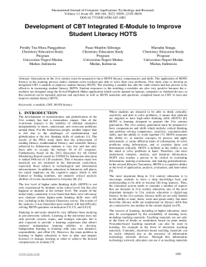 Development of Cbt Integrated E-module to Improve Student Literacy Hots