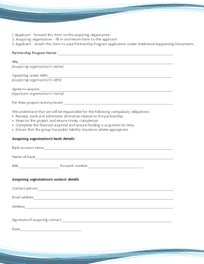 Partnership Program Auspicing Agreement