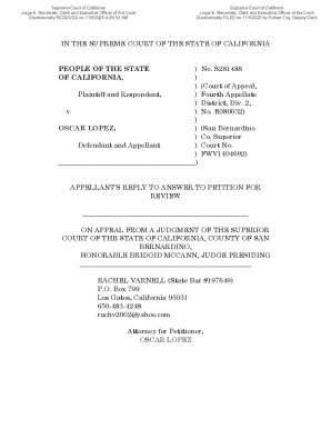 Appellant's Reply to Answer to Petition for Review