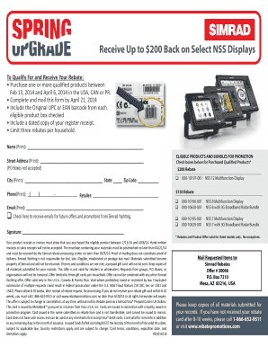 Simrad Yachting Display Rebate Form