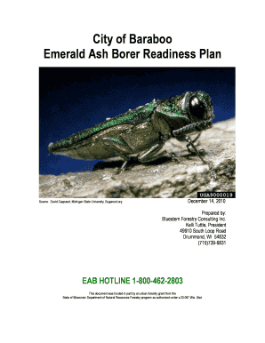 Eab hotline 1-800-462-2803 - City of Baraboo, Wisconsin