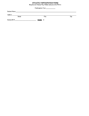 Athletic Participation Form
