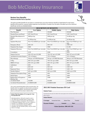 Student Accident Insurance Enrollment Form