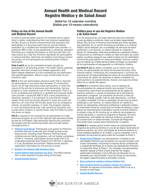 Annual Health and Medical Record Form