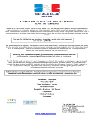 100 Mile Club Registration Form