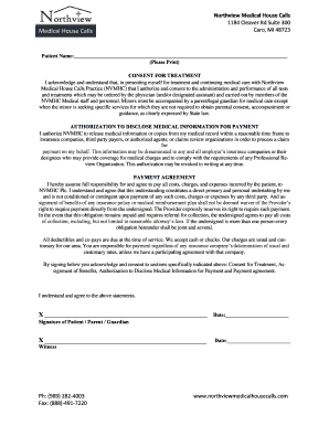 Medical Treatment Consent Form