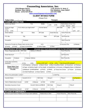 Client Intake Form