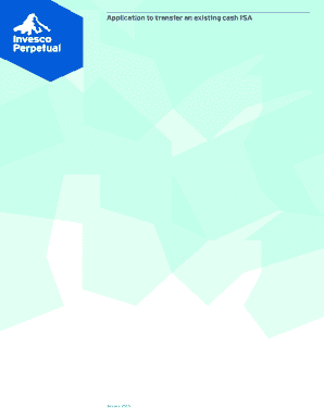 UK Cash ISA Transfer Application