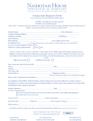 Transcript Request Form