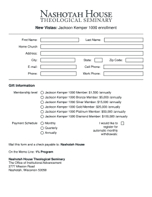 Fillable Online nashotah Jackson Kemper 1000 form Fax Email Print ...