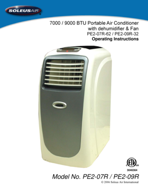 Portable Air Conditioner Operating Instructions