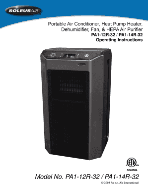 Soleus Air Portable Air Conditioner Operating Instructions