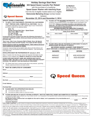Speed Queen Laundry Pair Rebate Form