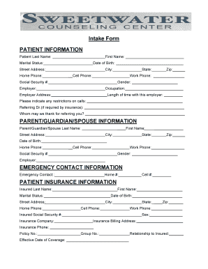 Patient Intake Form
