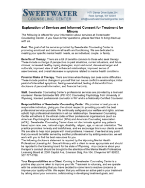 Informed Consent for Treatment for Minors