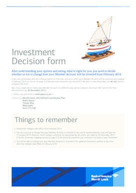 Investment Decision Form