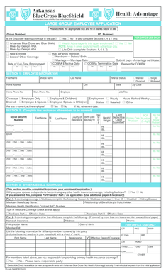 Arkansas Blue Cross Employee Application