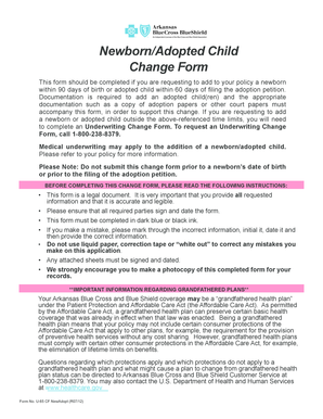 Newborn/Adopted Child Change Form