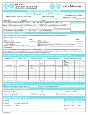 Arkansas Blue Cross Employee Application
