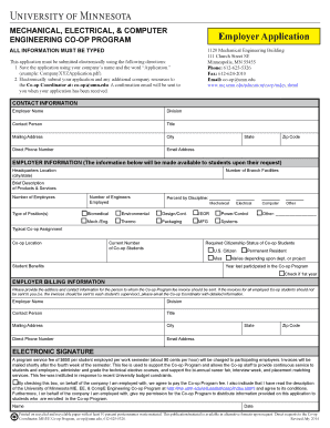 Employer Application Form (pdf) - Department of Mechanical ...