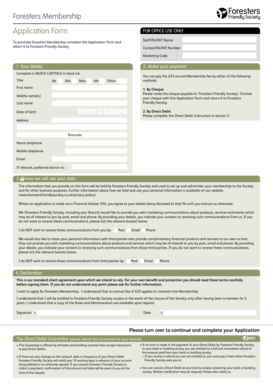 Foresters Membership Application Form